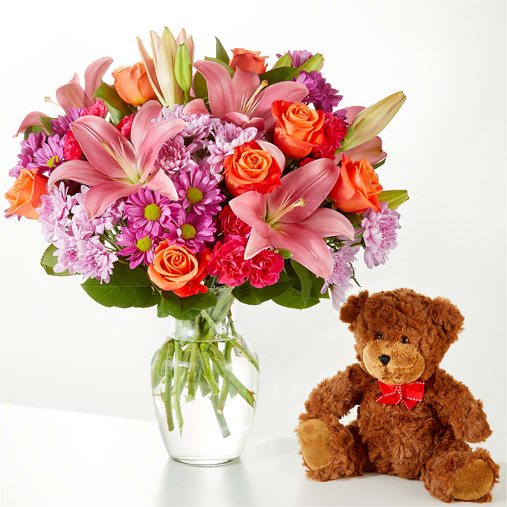 One and Only Bouquet and Bear Bundle – Flowers By Mgm, North York ON