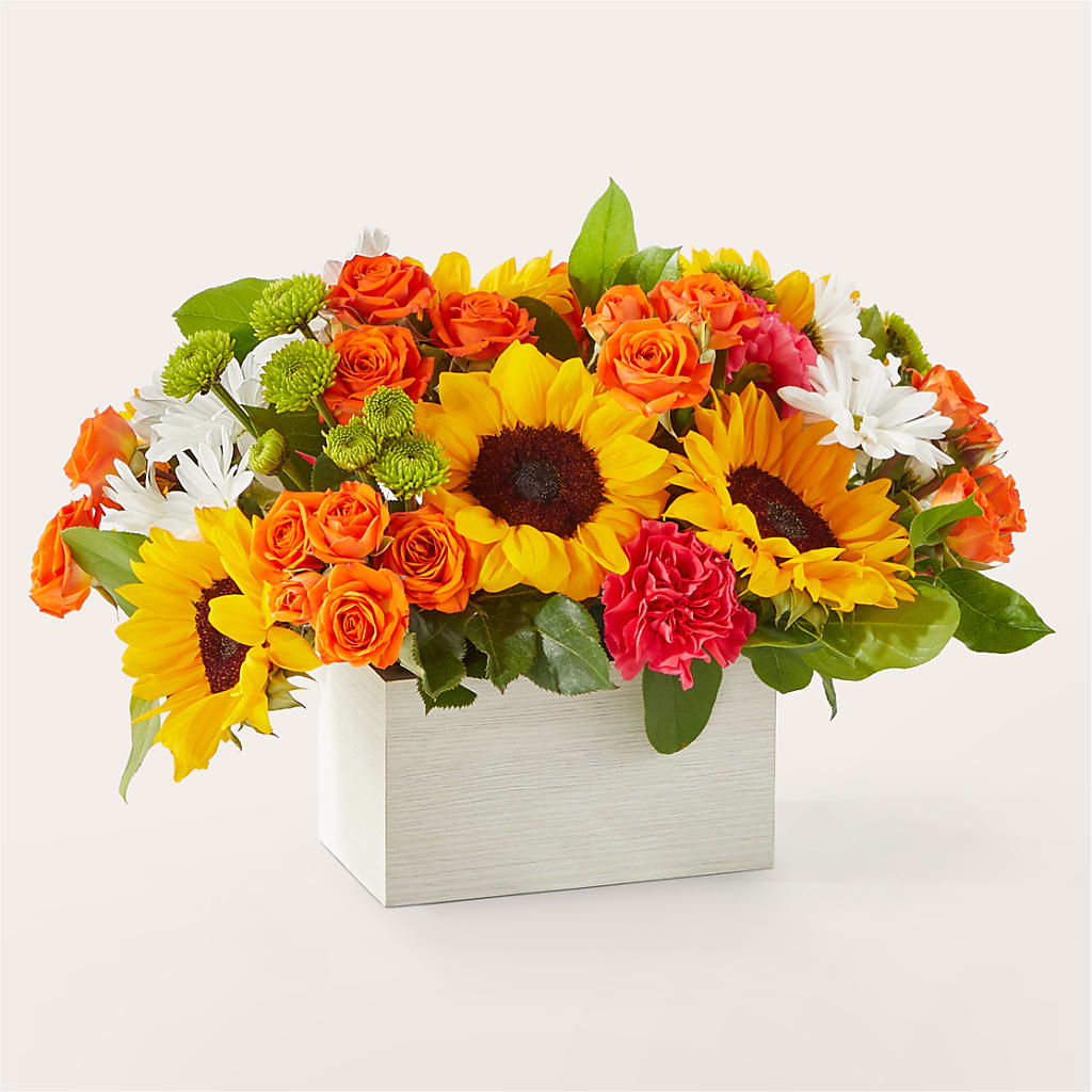 Sun-drenched Blooms Box Bouquet – Flowers By Mgm, North York ON