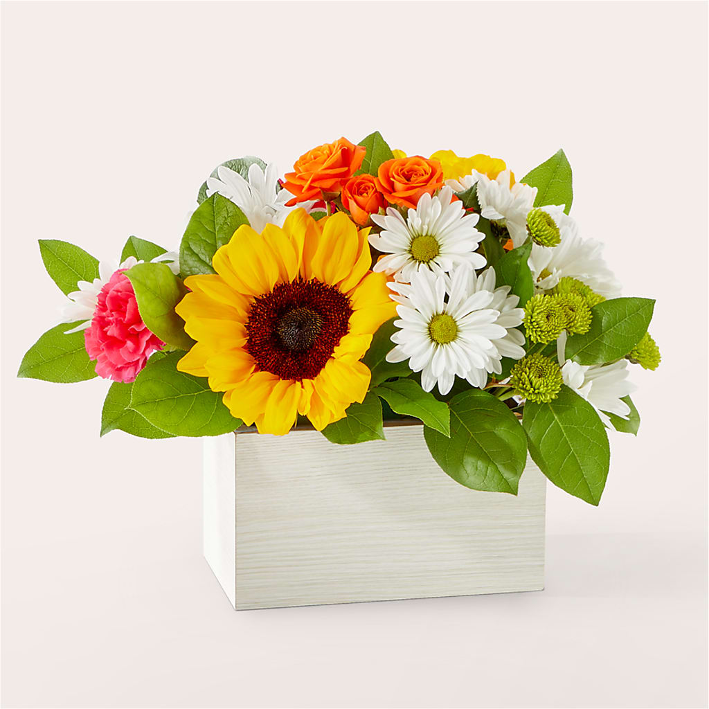 Sun-drenched Blooms Box Bouquet – Flowers By Mgm, North York ON