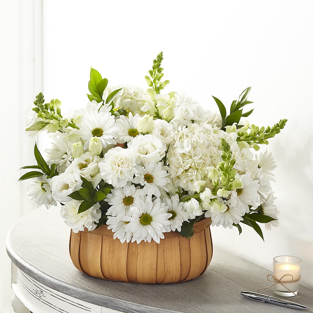 Pure Ivory Basket – Flowers By Mgm, North York ON