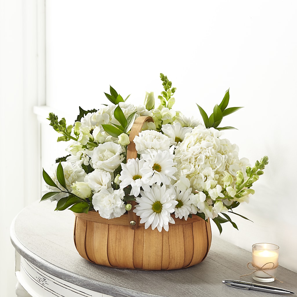 Pure Ivory Basket – Flowers By Mgm, North York ON