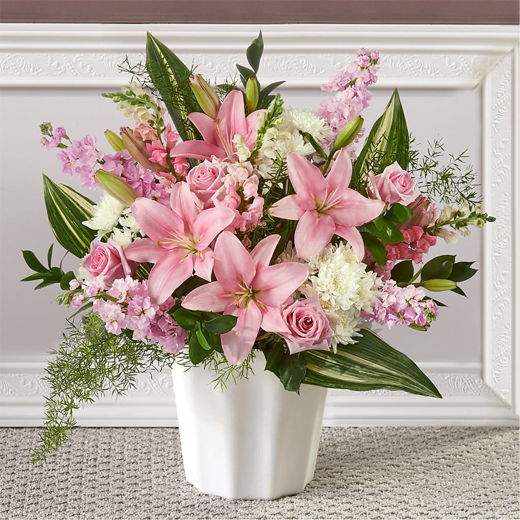 Simply Serene Floor Basket – Flowers By Mgm, North York ON