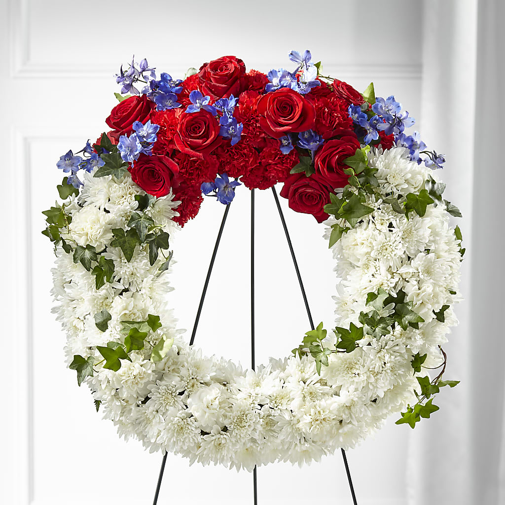 Patriotic Passion Wreath – Flowers By Mgm, North York ON