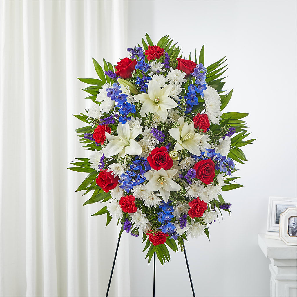 Cherished Service Standing Spray – Flowers By Mgm, North York ON