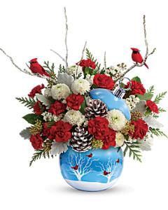 Teleflora's Cardinals in the Snow Ornament – Flowers By Mgm, North York ON
