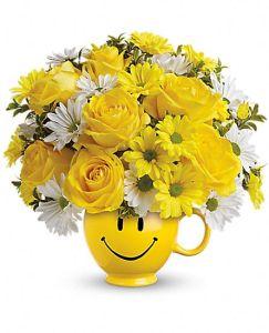 Teleflora's Be Happy Bouquet with Roses – Flowers By Mgm, North York ON