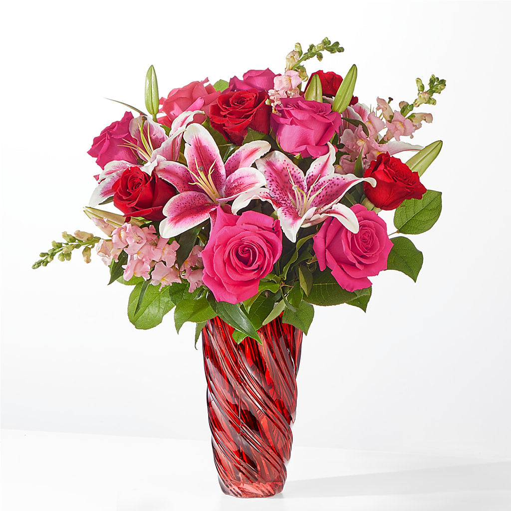 Always You Bouquet with Luxe Swirl Vase – Flowers By Mgm, North York ON