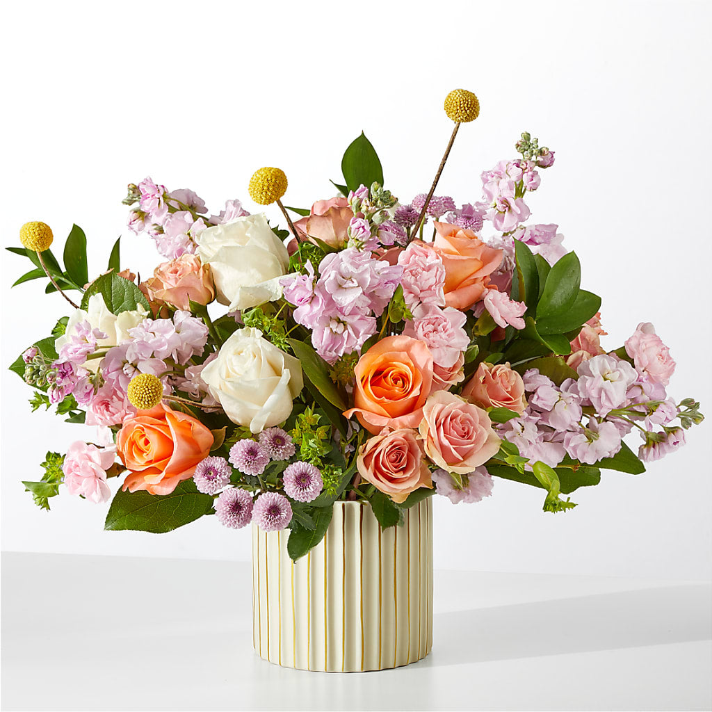 French Market Bouquet with Ivory Vase – Flowers By Mgm, North York ON