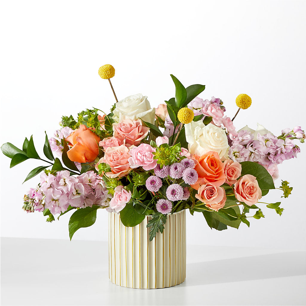 French Market Bouquet with Ivory Vase – Flowers By Mgm, North York ON