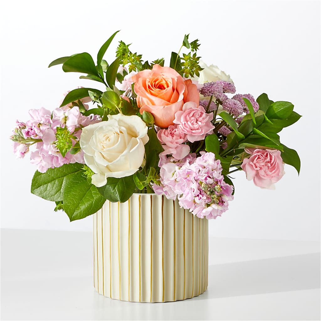 French Market Bouquet with Ivory Vase – Flowers By Mgm, North York ON