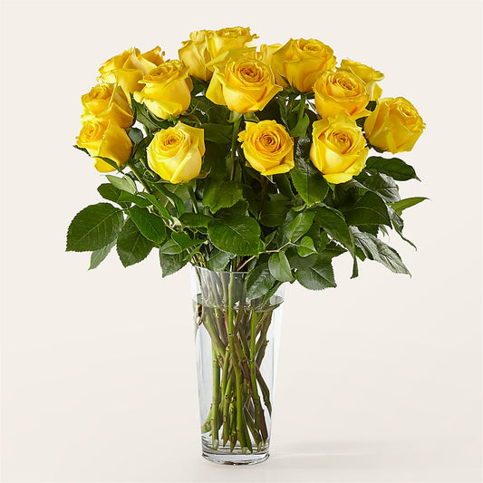 Long Stem Yellow Rose Bouquet –  Flowers By Mgm, North York ON