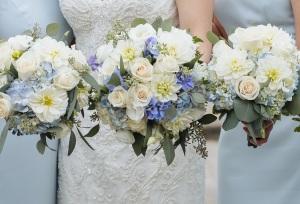 Flores para bodas en la habitación de las peonías