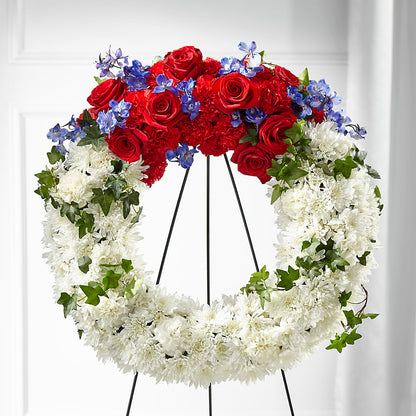 Patriotic Passion Wreath –  Flowers By Mgm, North York ON