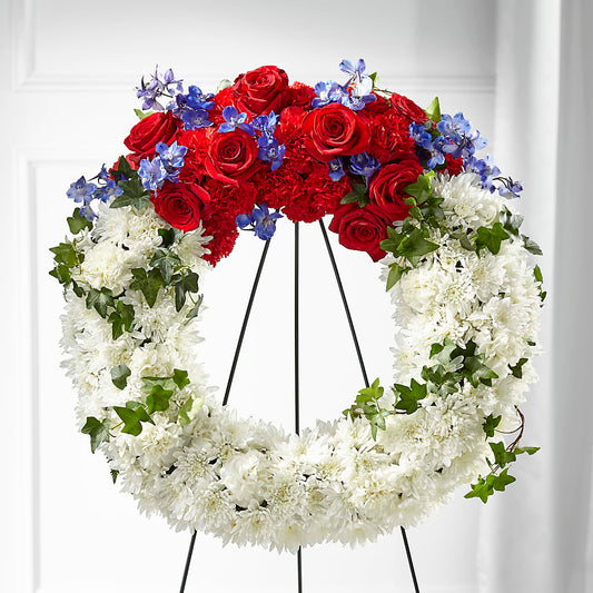 Patriotic Passion Wreath –  Flowers By Mgm, North York ON