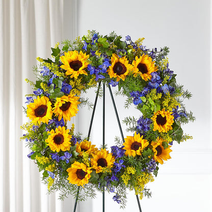 Bright Rays Wreath –  Flowers By Mgm, North York ON
