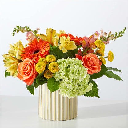 Autumn Sunshine Bouquet with Ivory Vase –  Flowers By Mgm, North York ON