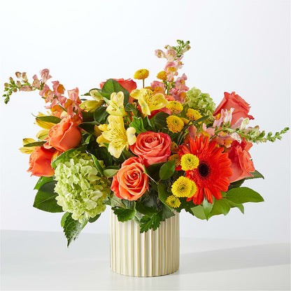 Autumn Sunshine Bouquet with Ivory Vase –  Flowers By Mgm, North York ON