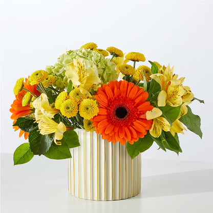 Autumn Sunshine Bouquet with Ivory Vase –  Flowers By Mgm, North York ON