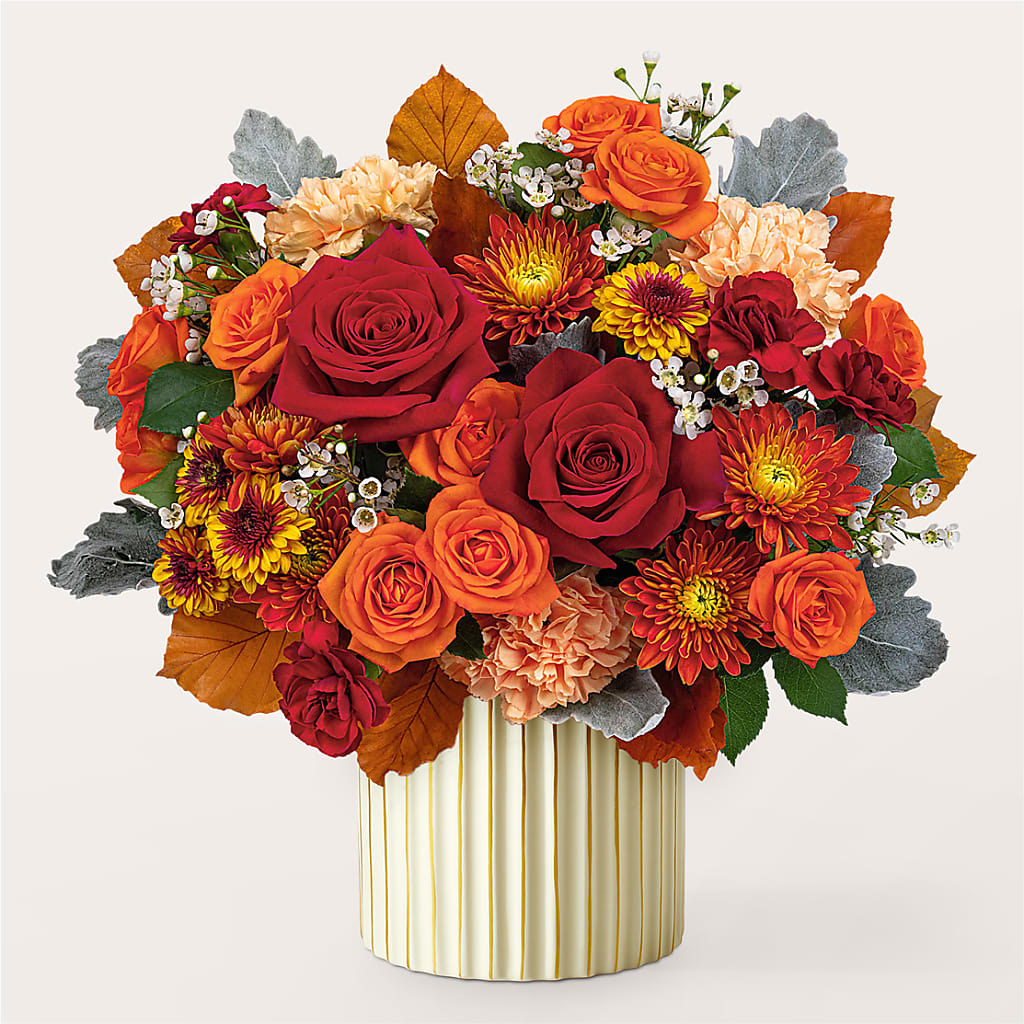Merlot Bouquet with Ivory Vase –  Flowers By Mgm, North York ON