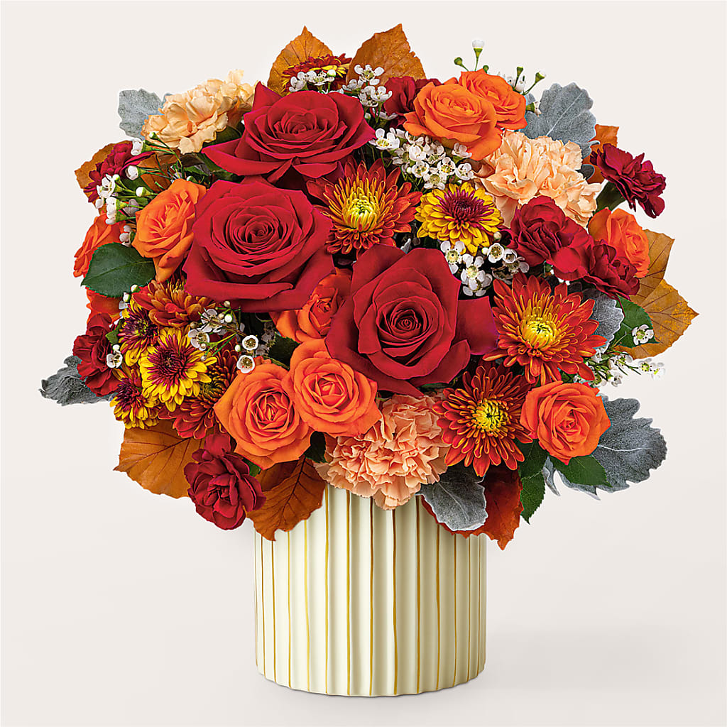Merlot Bouquet with Ivory Vase –  Flowers By Mgm, North York ON