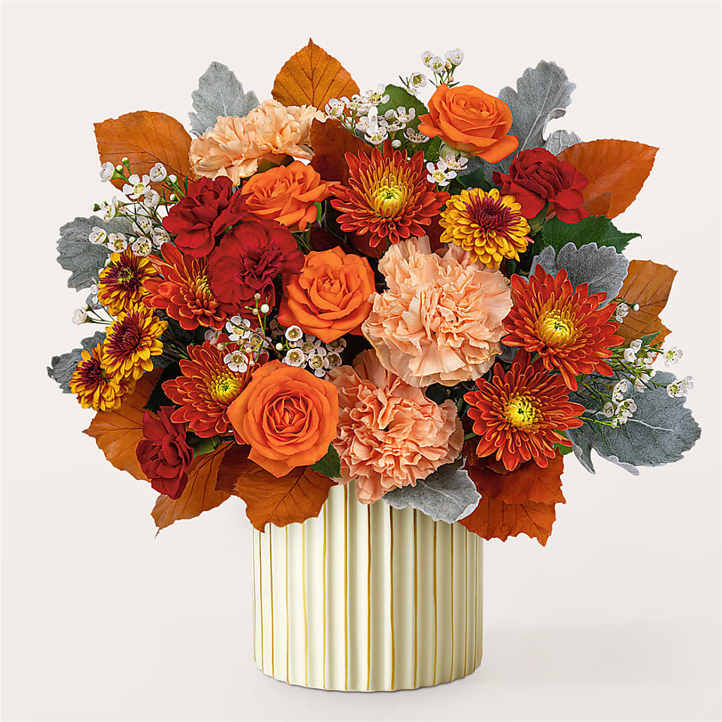 Merlot Bouquet with Ivory Vase –  Flowers By Mgm, North York ON