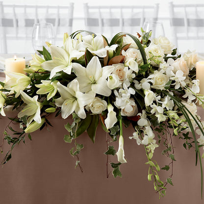 White Linen Arrangement –  Flowers By Mgm, North York ON