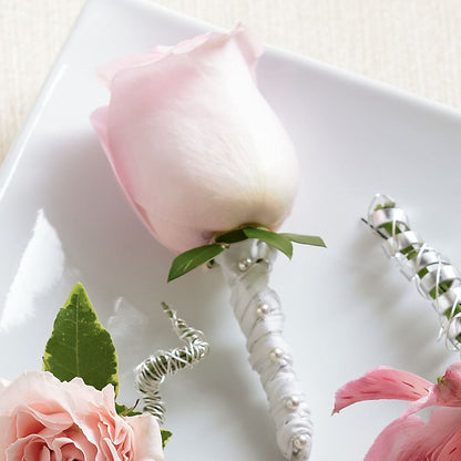 Pink Rose Boutonniere –  Flowers By Mgm, North York ON