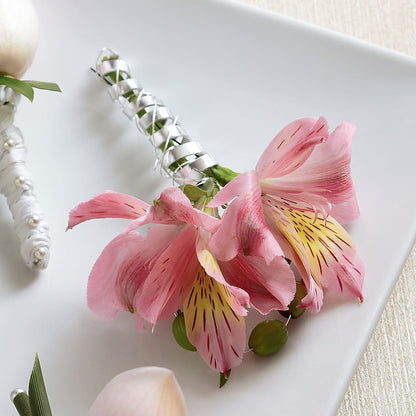 Pink Peruvian Lily Boutonniere –  Flowers By Mgm, North York ON