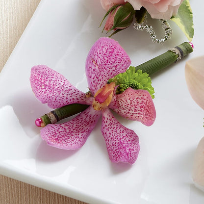 Pink Mokara Boutonniere –  Flowers By Mgm, North York ON
