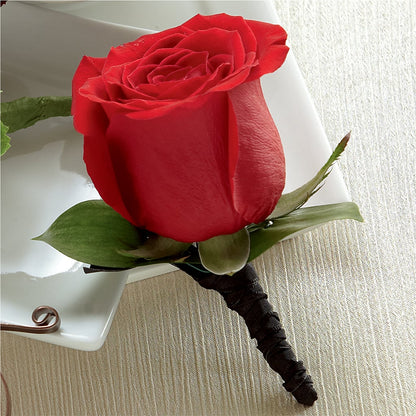 Red Rose Boutonniere –  Flowers By Mgm, North York ON
