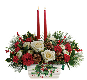 Teleflora's Halls Of Holly Centerpiece