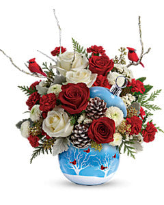 Teleflora's Cardinals in the Snow Ornament