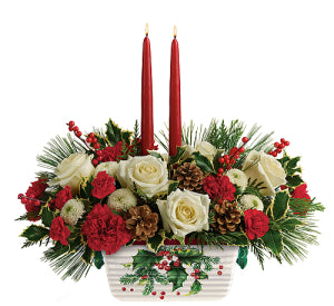 Teleflora's Halls Of Holly Centerpiece