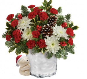 Teleflora's Send a Hug Bear Buddy Bouquet